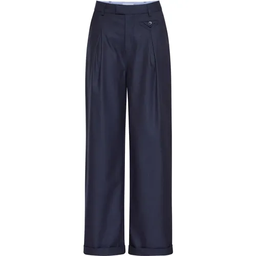 Straight Trousers, female, , Size: S Seaborne Suit Trousers with Front Pleats - Ball - Modalova