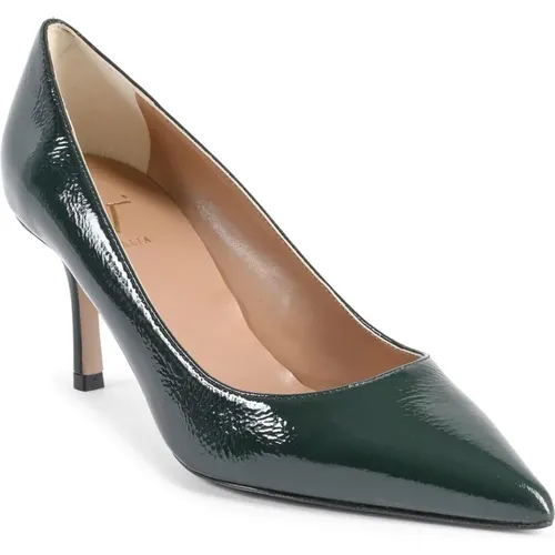 Grüne Leder-High-Heels , Damen, Größe: 39 EU - 19v69 Italia - Modalova