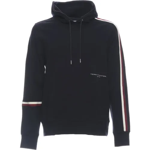 Hoodies, male, , Size: S Mw0Mw29673 DW5 Desert SKY - Tommy Hilfiger - Modalova