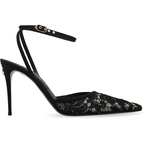 Lace pumps , female, Sizes: 3 UK - Dolce & Gabbana - Modalova