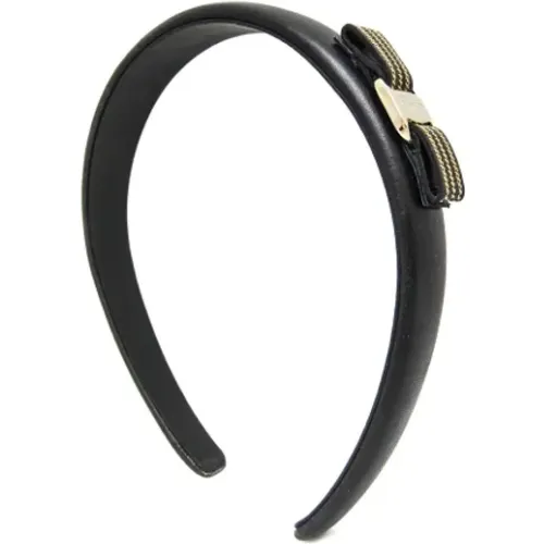 Pre-owned Accessories, female, , Size: ONE SIZE Pre-owned Leather hair-accessories - Salvatore Ferragamo Pre-owned - Modalova