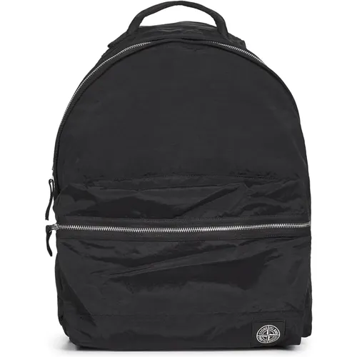 Backpacks, male, , Size: ONE SIZE Nylon Backpack with Top Zip - Stone Island - Modalova