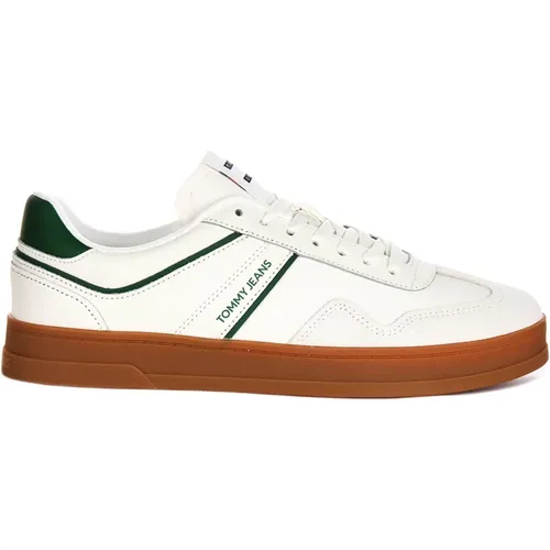 Sneakers, male, , Size: 12 US Greenwich Leather Trainers Green Men - Tommy Jeans - Modalova