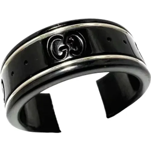 Pre-owned Jewellery, female, , Size: ONE SIZE Pre-owned White Gold rings - Gucci Vintage - Modalova