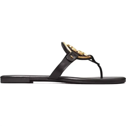 Metal Miller Soft Sandals , female, Sizes: 3 1/2 UK - TORY BURCH - Modalova