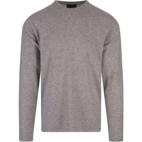 Cashmere Crew Neck Sweater Grey , male, Sizes: L, M - Vince - Modalova