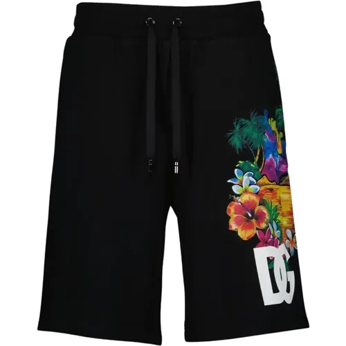 Shorts mit Logo-Print , Herren, Größe: L - Dolce & Gabbana - Modalova