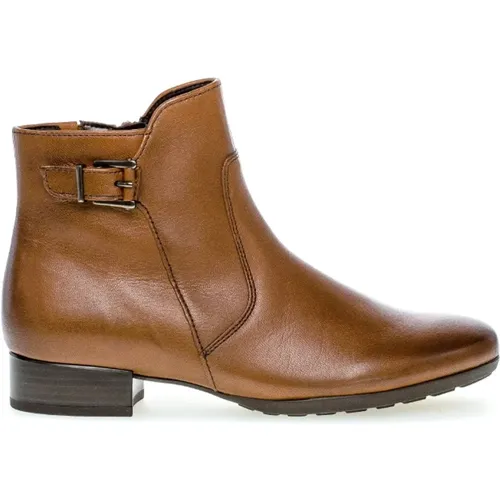 Cognac Leder Stiefeletten , Damen, Größe: 36 EU - Gabor - Modalova