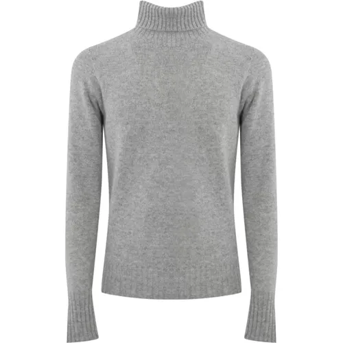 Turtlenecks, male, , Size: 2XL Grey Wool Turtleneck Sweater - Drumohr - Modalova