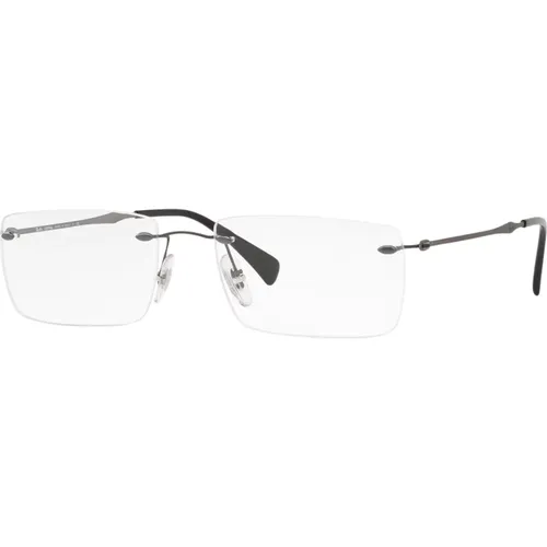 Dark Ruthenium Men`s Eyewear Frames , male, Sizes: 56 MM - Ray-Ban - Modalova