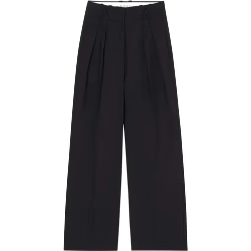 Schwarze Weite Bein Chino Hose , Damen, Größe: M - Róhe - Modalova