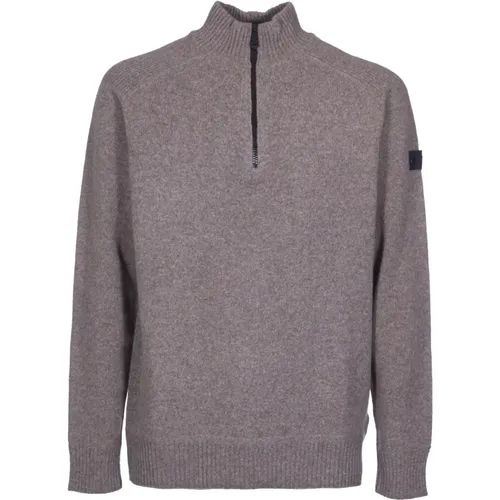 Grey Wool Blend Sweater with Mock Turtleneck , male, Sizes: 2XL - Peuterey - Modalova