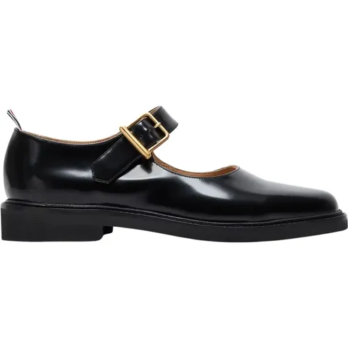 Gebürstete Leder Schnallenschuhe - Thom Browne - Modalova