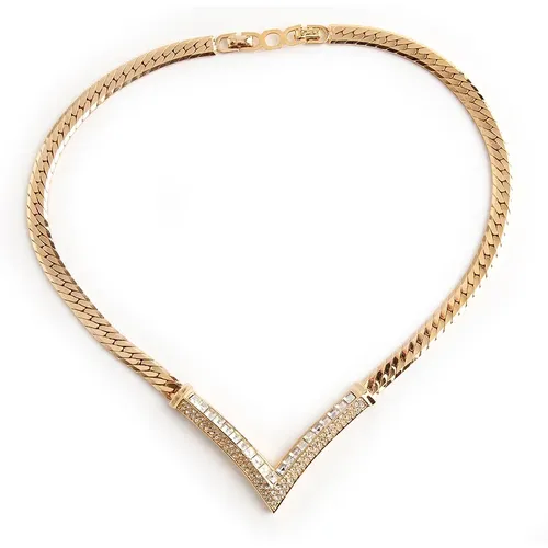 Pre-owned Accessories, female, , Size: ONE SIZE Pre-owned V shape necklace - Dior Vintage - Modalova