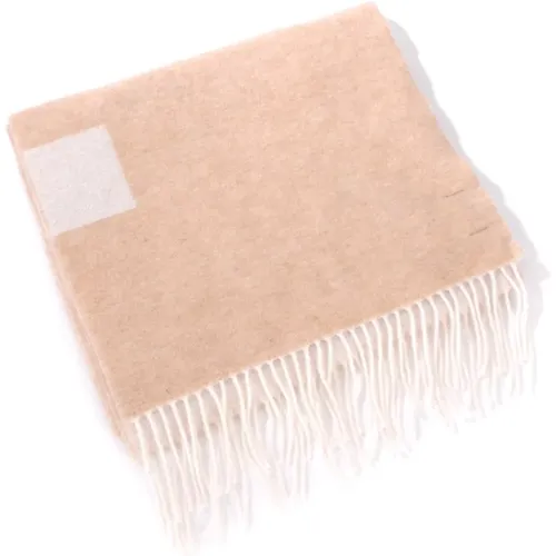 Winter Scarves, male, , Size: ONE SIZE Wool Scarf with Logo and Fringes - A.p.c. - Modalova