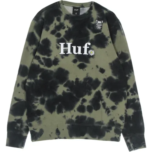 Sweatshirts, male, , Size: S Floral Crew Neck Sweatshirt - HUF - Modalova