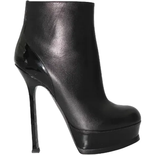 Pre-owned Leather boots , female, Sizes: 4 UK - Yves Saint Laurent Vintage - Modalova