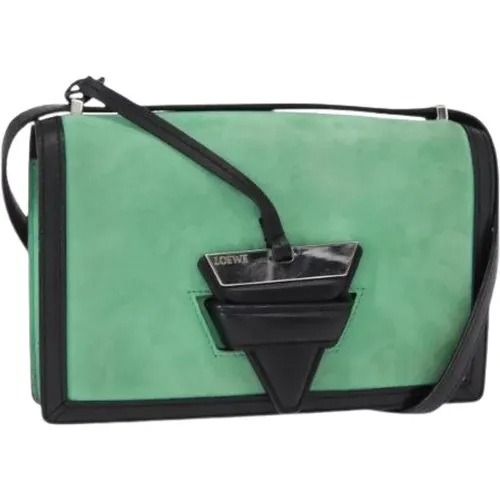 Pre-owned Cross Body Bags, female, , Size: ONE SIZE Pre-owned Suede Shoulder Bag - Loewe Pre-owned - Modalova