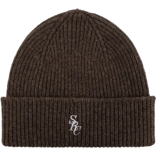 Beanies, male, , Size: ONE SIZE Cap with embroidered logo - Sporty & Rich - Modalova