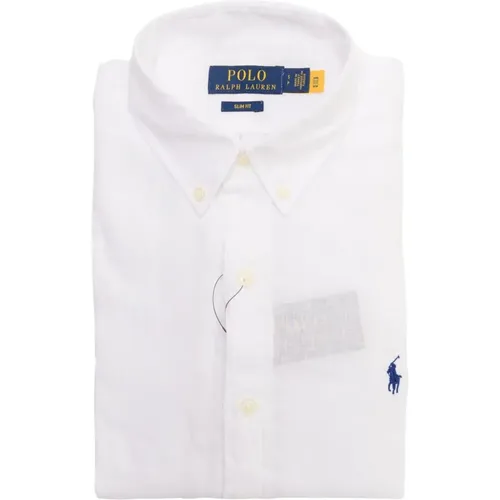 Weißes Leinen Polo Shirt - Polo Ralph Lauren - Modalova