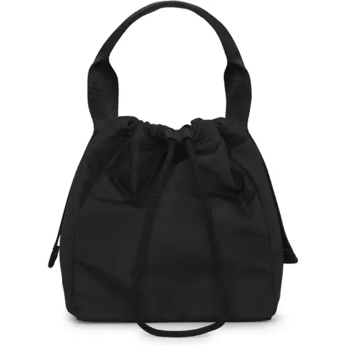 Drawstring Bag with Webbing Handle , female, Sizes: ONE SIZE - Ganni - Modalova
