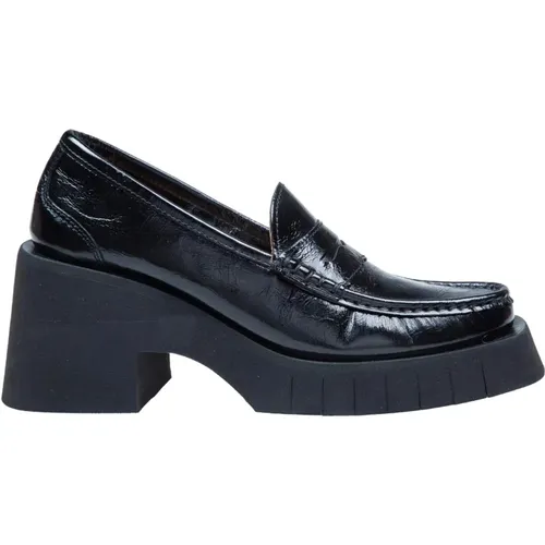 Schwarzer Lackleder Loafer Mokassin , Damen, Größe: 37 EU - Paloma Barceló - Modalova