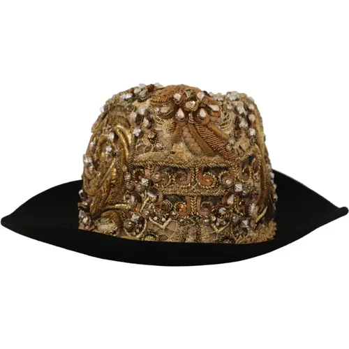 Luxuriöser Bestickter Fedora Hut - Dolce & Gabbana - Modalova