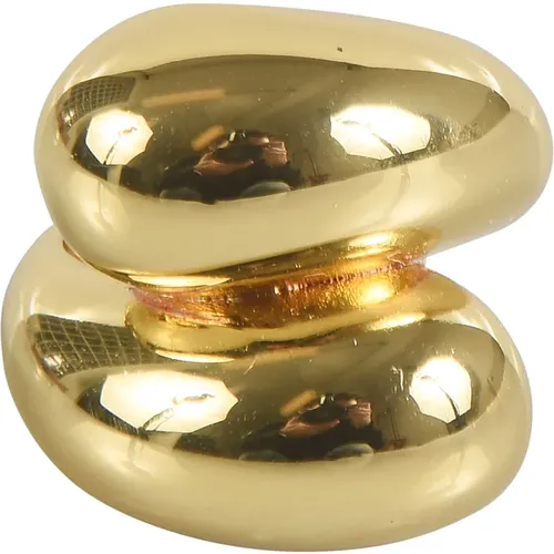 Goldener Ring Accessoires Doppelbrückenstil , Damen, Größe: M - Federica Tosi - Modalova
