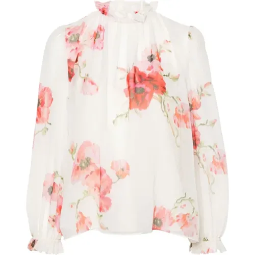 Blouses, female, , Size: S Lightburst Billow Floral Shirt - Zimmermann - Modalova