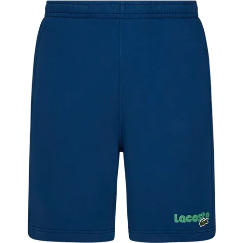 Blaue Shorts mit Logo-Druck , Herren, Größe: XL - Lacoste - Modalova
