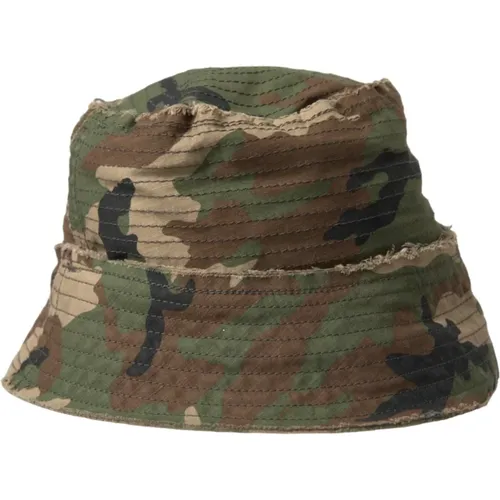 Hats, male, , Size: 58 CM Camouflage Bucket Hat Men - Dolce & Gabbana - Modalova