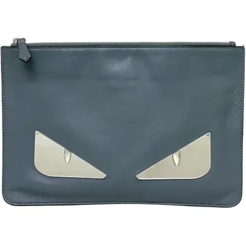 Pre-owned Silver Leather Fendi Clutch , female, Sizes: ONE SIZE - Fendi Vintage - Modalova