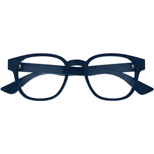 Blaue Quadratische Unisex-Brille Gg1343O , unisex, Größe: 49 MM - Gucci - Modalova