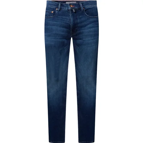 Schmale Passform Denim Jeans , Herren, Größe: W33 L32 - Pierre Cardin - Modalova