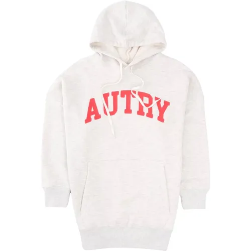 Oversized Women's Hoodie with Embroidered Logo , female, Sizes: M, S - Autry - Modalova