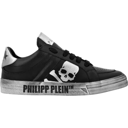 Sneakers, male, , Size: 11 US Lo-Top Skull&Bones Sneakers - Philipp Plein - Modalova