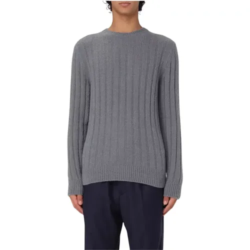 Cashmere Knitwear, male, , Size: L Ribbed Cashmere Knit Sweater - Brioni - Modalova