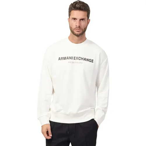 Cotton French Terry Sweatshirt , male, Sizes: 2XL - Armani Exchange - Modalova