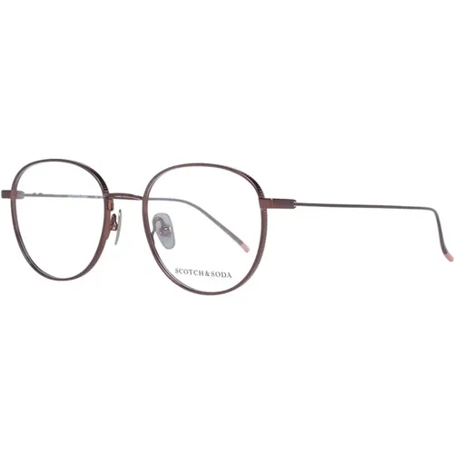 Glasses, male, , Size: ONE SIZE Metal Round Optical Frames - Scotch & Soda - Modalova