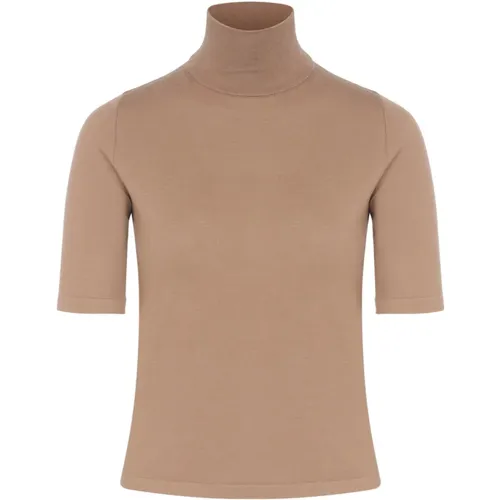 Camel Lana T-Shirt , female, Sizes: XL, M, S - Max Mara - Modalova