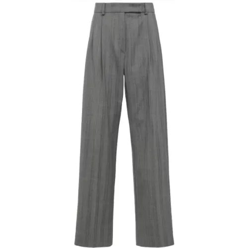 Graue Woll-Pinstripe-Hose , Damen, Größe: XS - SPORTMAX - Modalova