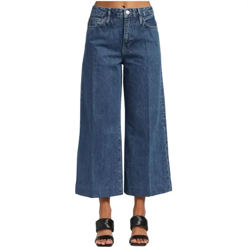 High life jeans cropped with background without storage , female, Sizes: W27, W28, W25 - Frame - Modalova