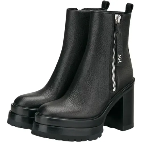 High-heeled boots , female, Sizes: 6 UK, 7 UK - AGL - Modalova