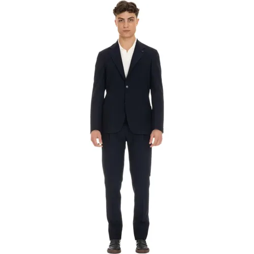 Single Breasted Suits, male, , Size: 2XL Seersucker Easywear Dress - Lardini - Modalova