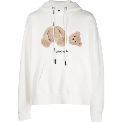 Teddy Bear Print Hoodie in , male, Sizes: 2XL - Palm Angels - Modalova