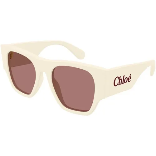 Ivory Red Sonnenbrille Modell Ch0233S , unisex, Größe: 53 MM - Chloé - Modalova