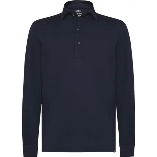 Japanisches Jersey-Poloshirt , Herren, Größe: L - Boggi Milano - Modalova