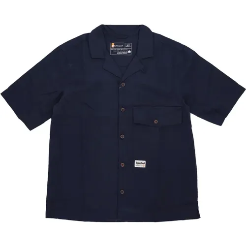 Short Sleeve Shirts, male, , Size: L Ripstop Short Sleeve Shirt Dark Sapphire - Timberland - Modalova