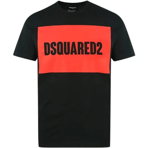Schwarzes Cool Fit T-Shirt , Herren, Größe: S - Dsquared2 - Modalova