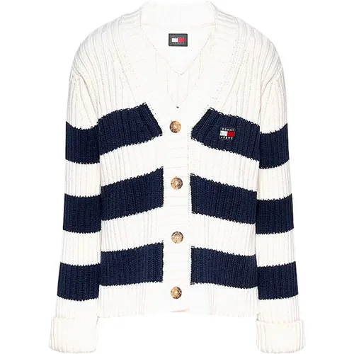 Patterned Knit Cardigan Jacket , female, Sizes: M, L, S - Tommy Hilfiger - Modalova